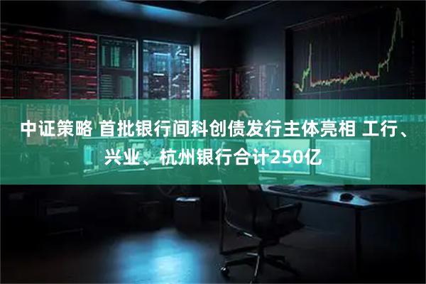 中证策略 首批银行间科创债发行主体亮相 工行、兴业、杭州银行合计250亿