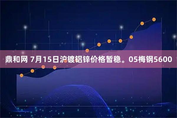 鼎和网 7月15日沪镀铝锌价格暂稳。05梅钢5600